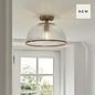 Ferna - Ribbed Glass Downlighter Hallway Ceiling Light