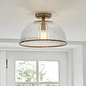 Ferna - Ribbed Glass Downlighter Hallway Ceiling Light