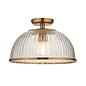 Ferna - Ribbed Glass Downlighter Hallway Ceiling Light