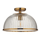 Ferna - Ribbed Glass Downlighter Hallway Ceiling Light