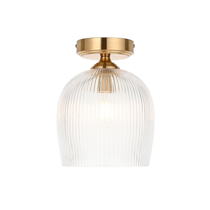 Ferna - Ribbed Glass Hallway Ceiling Light