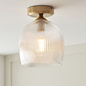 Ferna - Ribbed Glass Hallway Ceiling Light
