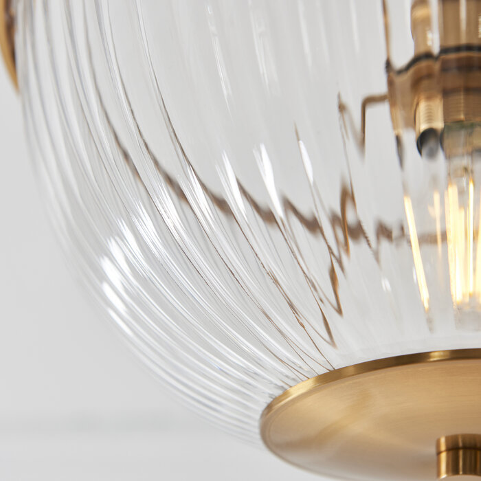 Ferna - Ribbed Glass Uplighter Hallway Ceiling Light