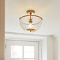 Ferna - Ribbed Glass Uplighter Hallway Ceiling Light