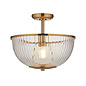 Ferna - Ribbed Glass Uplighter Hallway Ceiling Light