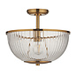 Ferna - Ribbed Glass Uplighter Hallway Ceiling Light