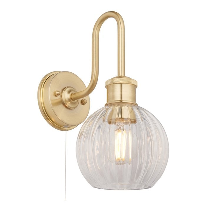 Foston - Arched Wall Light in Brushed Satin Gold