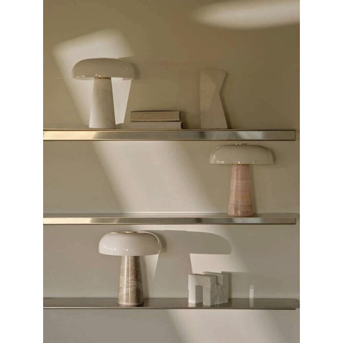 Glossy - Marble Table Lamp - Beige