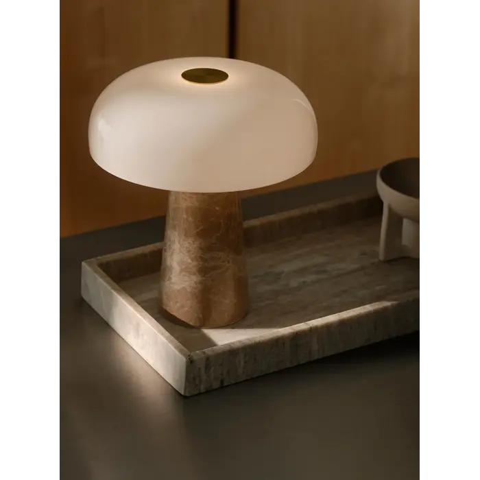 Glossy - Marble Table Lamp - Beige