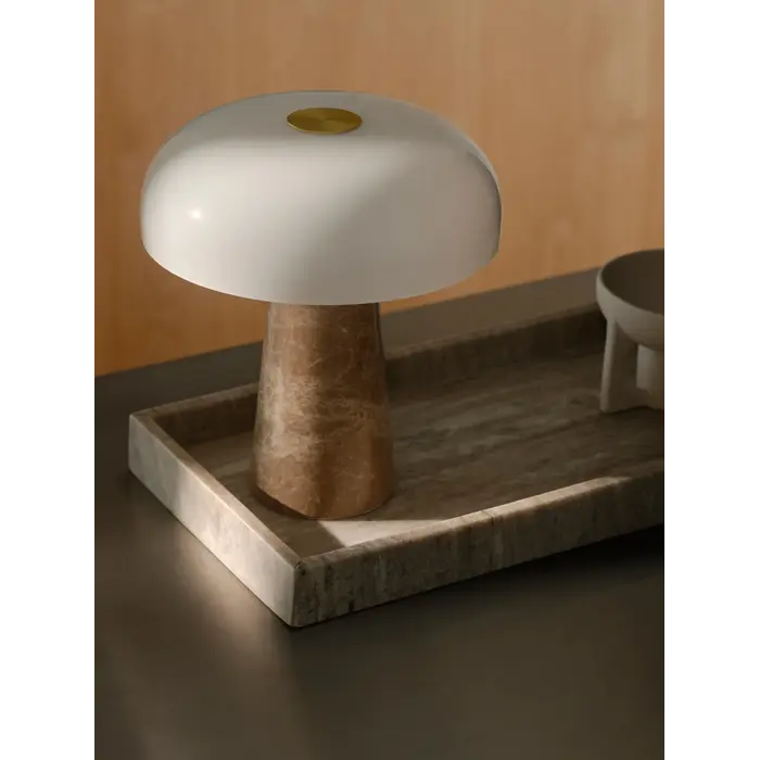 Glossy - Marble Table Lamp - Beige