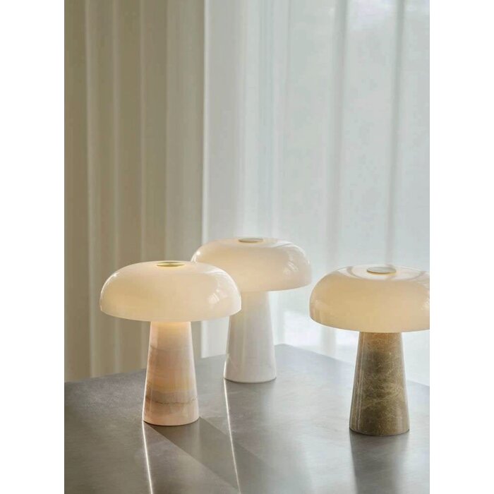 Glossy - Marble Table Lamp - Beige