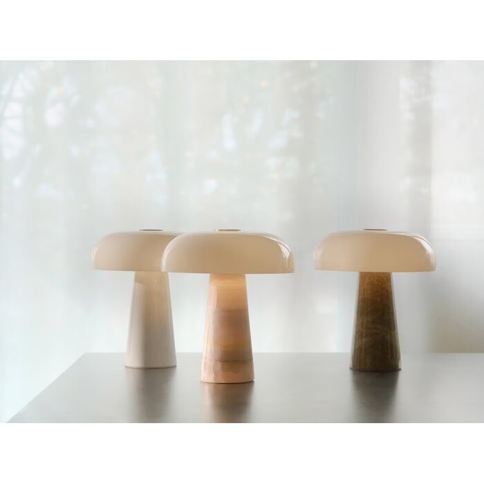 Glossy - Marble Table Lamp - Pink Jade