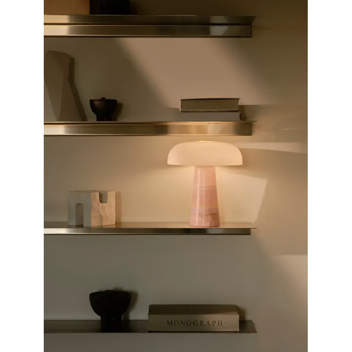 Glossy - Marble Table Lamp - Pink Jade