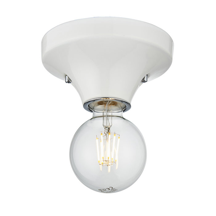Howse - White Ceramic Flush Bathroom Ceiling Light