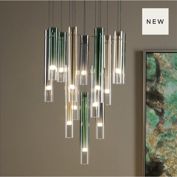 Idony - Modern Coloured Glass LED Cluster Pendant
