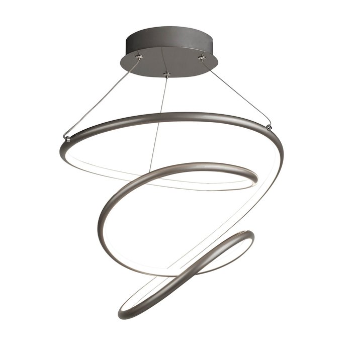 Illusion - Satin Silver Spiral LED Feature Light - Dimmable