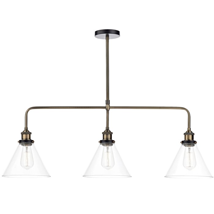 Industrial Style Glass Bar Pendant