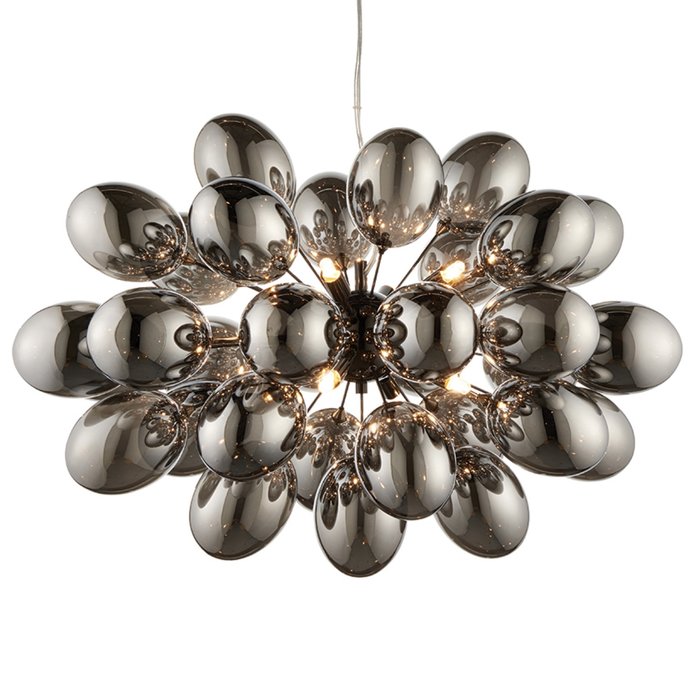 Infinite - 6 Light Dark Chrome Glass Pendant