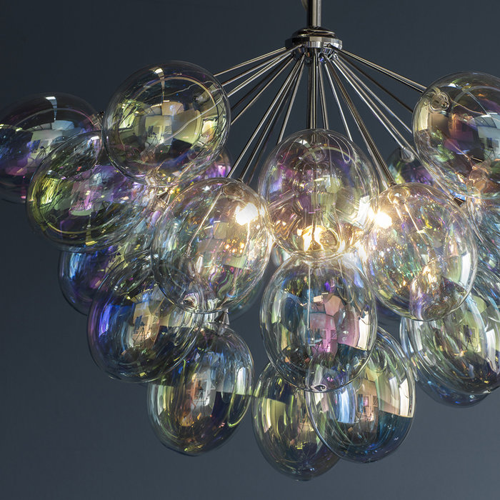 Infinite - 6 Light Iridescent Glass Pendant