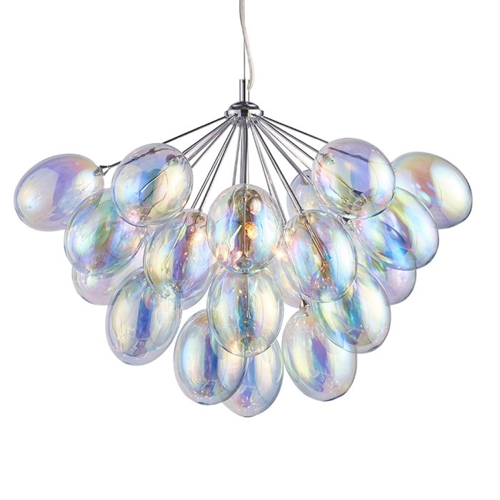 Infinite - 6 Light Iridescent Glass Pendant