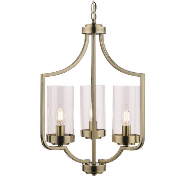 Joseph – 3 Light Antique Brass Chandelier – Laura Ashley