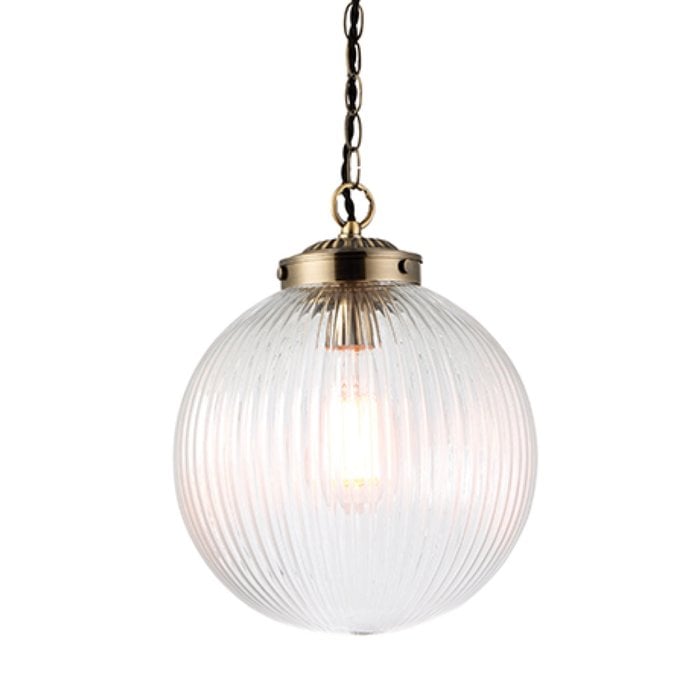 Kay - Ribbed Glass Globe - Small