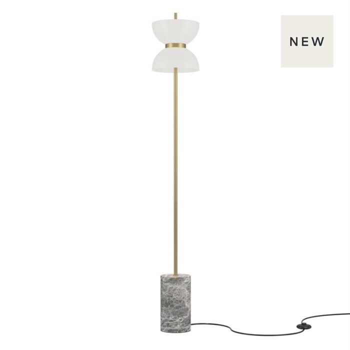 Kerstin - Hourglass Modern LED Floor Lamp - Gold