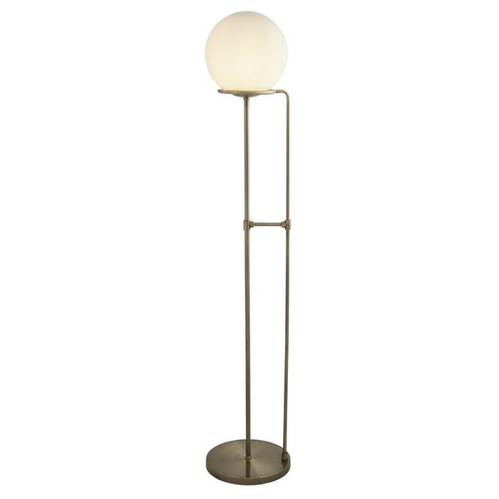 Kloden - Opal Globe Floor Lamp  - Antique Brass