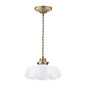 Laura Ashley Banham Pendant Light – Matt Antique Brass and White Glass