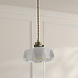 Laura Ashley Banham Pendant Light – Matt Antique Brass and White Glass