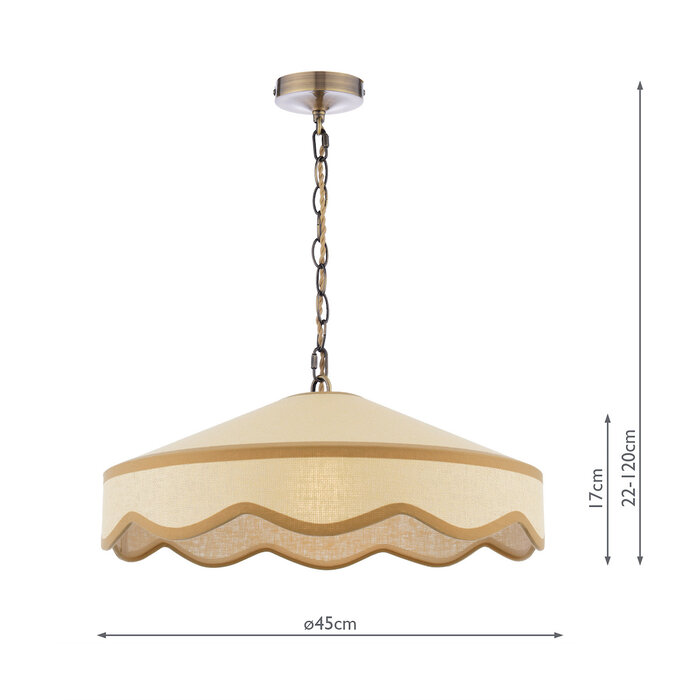 Laura Ashley Buckenham Pendant Ceiling Light – Rattan