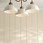 Laura Ashley Durford 3 Light Semi-Flush Ceiling Light – Matt Antique Brass and White Ceramic