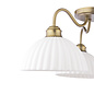 Laura Ashley Durford 3 Light Semi-Flush Ceiling Light – Matt Antique Brass and White Ceramic