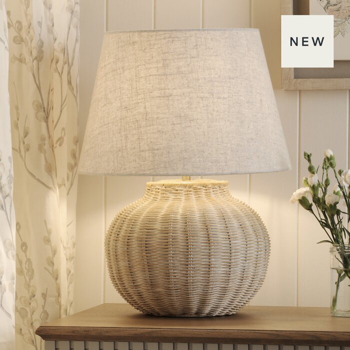 Laura Ashley Fernhill Table Lamp – Matt Cream