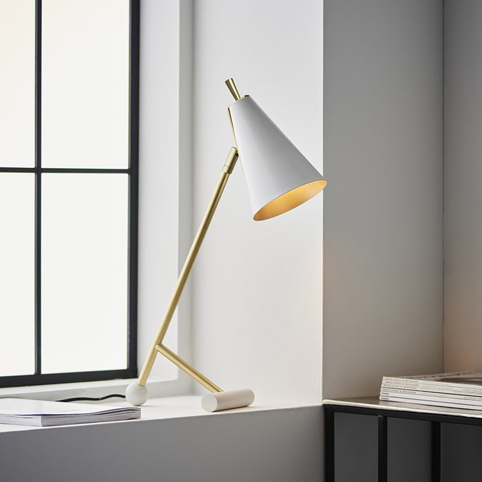 Lillie - Mid Century Matt White Task Light
