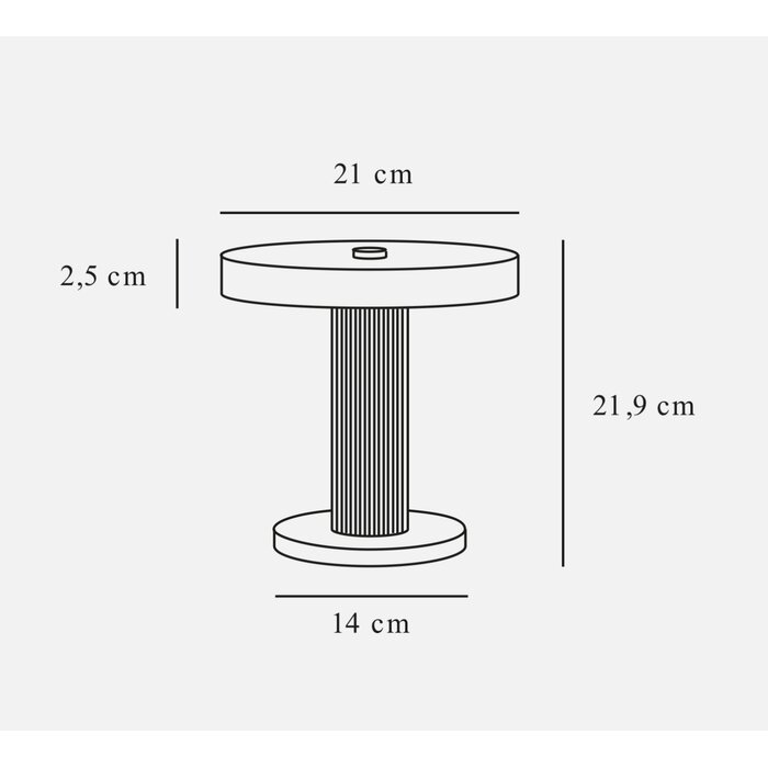 Luma - Rechargeable Cordless Table Lamp - White & Glass