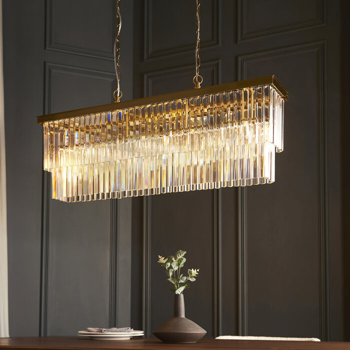 Lumara - Art Deco Crystal Chandelier - Linear