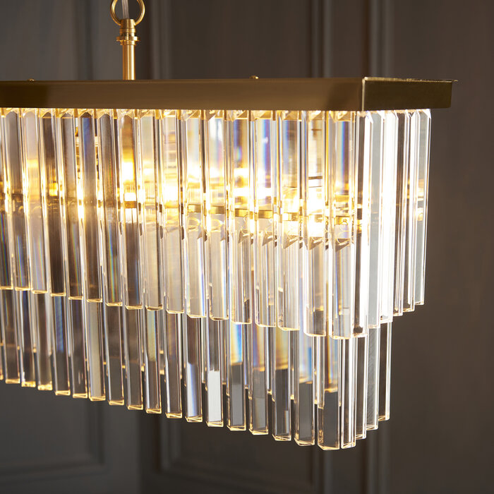 Lumara - Art Deco Crystal Chandelier - Linear