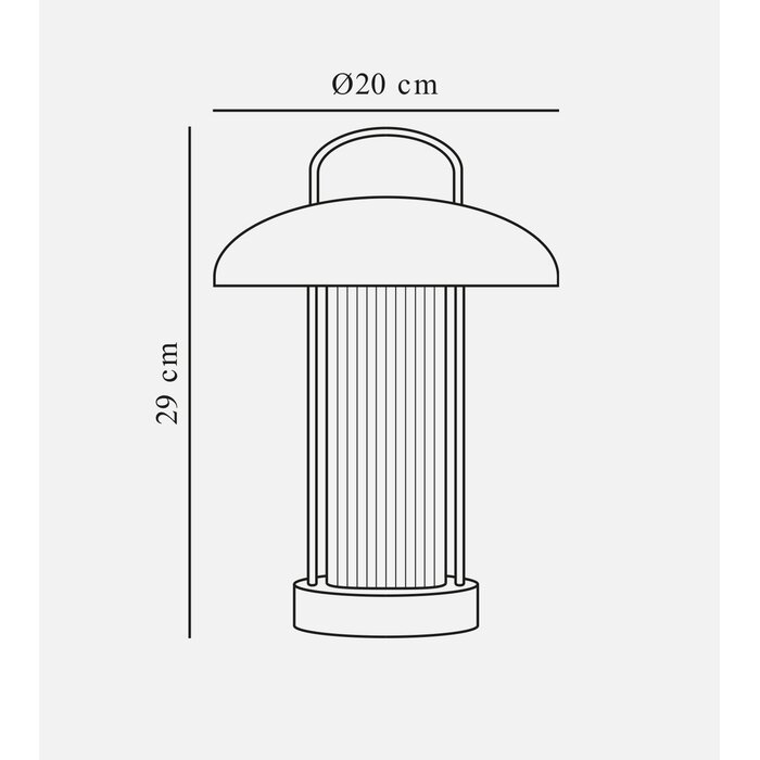 Lumi - Rechargeable Cordless Table Lamp - Beige & Brass
