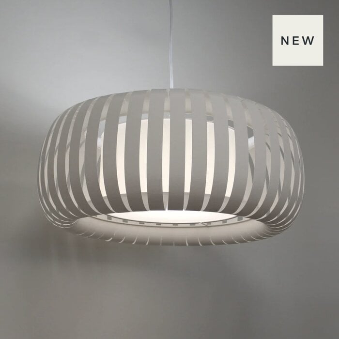 Luna - Modern Pendant Lampshade - White - Large
