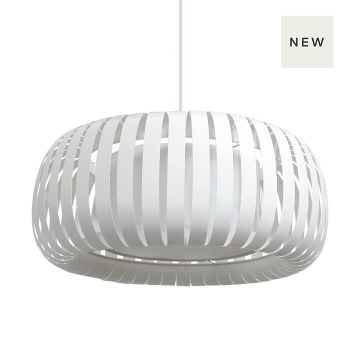 Luna - Modern Pendant Lampshade - White - Small