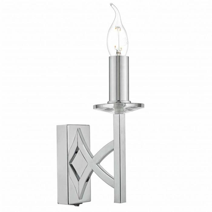 Lyon - Classic Chrome & Crystal Wall Light