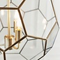 Lyra – Antique Brass Hexagonal Glass Modern Lantern Pendant