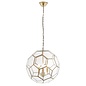 Lyra – Antique Brass Hexagonal Glass Modern Lantern Pendant