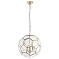 Lyra – Antique Brass Hexagonal Glass Modern Lantern Pendant