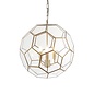 Lyra – Antique Brass Hexagonal Glass Modern Lantern Pendant