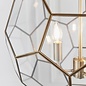 Lyra – Antique Brass Hexagonal Glass Modern Lantern Pendant