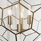 Lyra – Antique Brass Hexagonal Glass Modern Lantern Pendant
