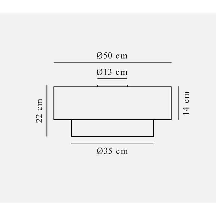 Malmo - Flush Drum Ceiling Light - Beige Fabric