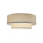 Malmo - Flush Drum Ceiling Light - Beige Fabric